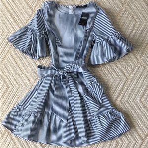 Forever 21 blue and white striped dress (NWT)